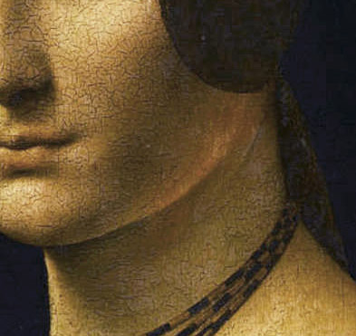 Da Vinci, La Belle Ferroniere, detalj
