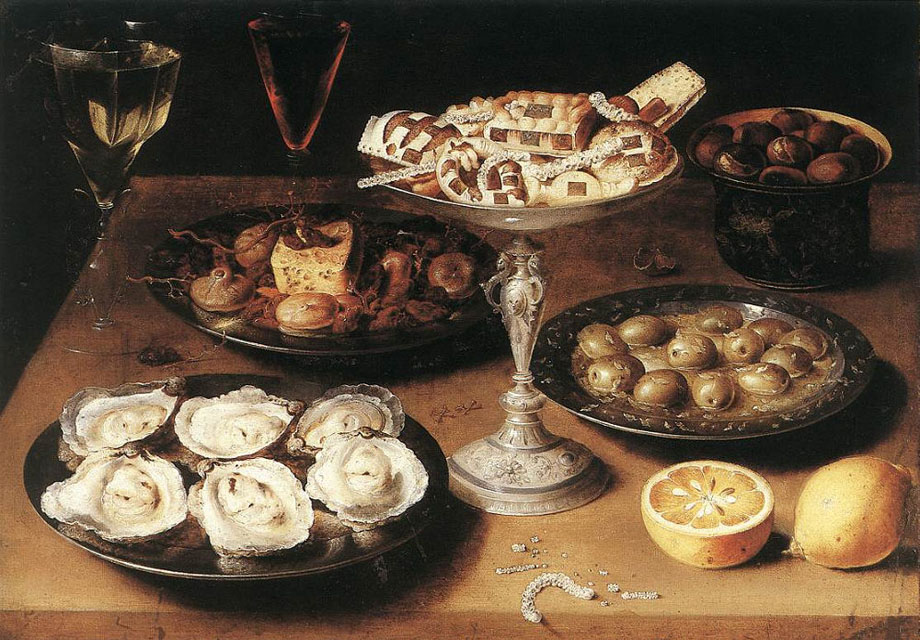 Osias Beert. Oysters, 1610.