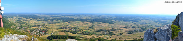Panorama; pogled s Vranilovca, Kalnik, Hrvatska