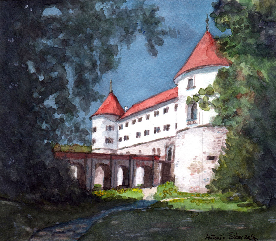 Ulaz u dvorac Mokrice, Slovenija